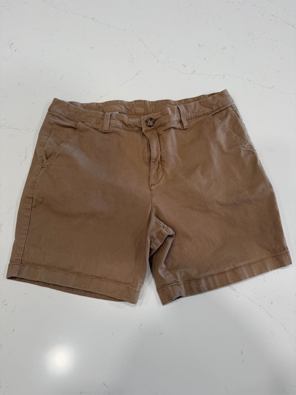 chubbies Men's Brown Flat Front Cotton Shorts